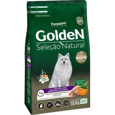 Ração Seca Golden Seleção Natural Cães Adultos Raças Pequenas Abóbora