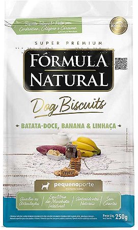 Biscoitos Fórmula Natural Dog Biscuits para Cães de Adultos de Mini e Pequeno Porte Sabor Batata Doce 250g