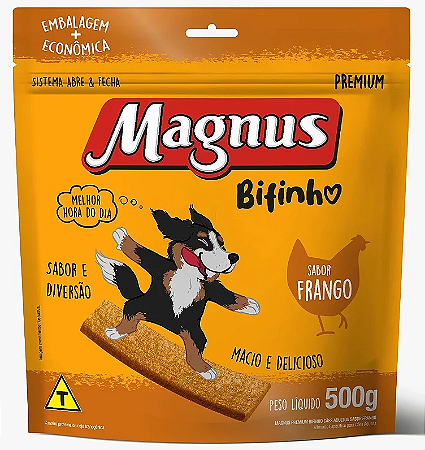 Bifinho Magnus Mastigáveis Sabor Frango para Cães 500g