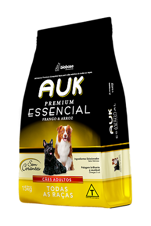 Ração AUK Premium Essencial Cães Adultos Todas as Raças 15 Kg