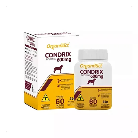 Suplemento Organnact Condrix Dog Tabs Plus 600 Mg - 60 Tabletes