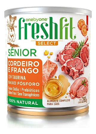 Ração Úmida Lata Fresh Fit Sênior Cordeiro e Frango para Cães Idosos - 280g