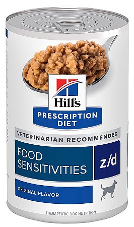 Ração Úmida Hills Prescription Diet Z/D para Cães Adultos com Alergias Alimentares e Problemas de Pele 370g