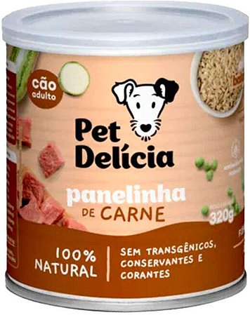 Ração Úmida Natural Pet Delícia Panelinha de Carne para Cães 320g