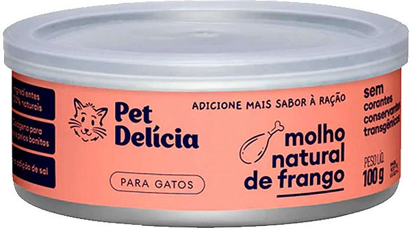 Molho Natural Pet Delícia Frango para Gatos 100g