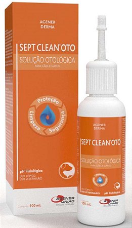 Solução Otológica Agener Sept Clean Oto para Cães e Gatos 100 ml