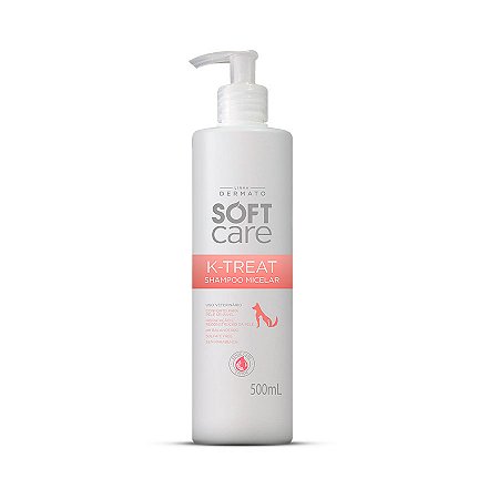Shampoo Soft Care K-Treat Micelar para Cães e Gatos 500 ml