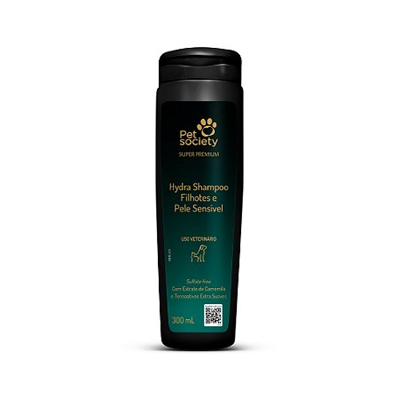 Shampoo Pet Society Filhotes e Pele Sensível para Cães e Gatos 300ml