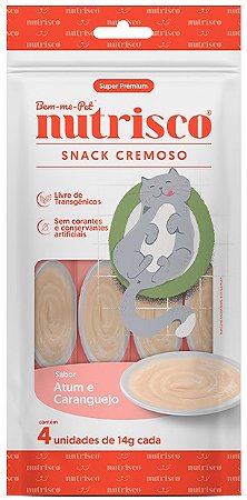 Snack Cremoso Nutrisco Sabor Atum e Caranguejo para Gatos 56g