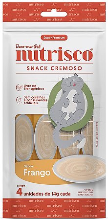 Snack Cremoso Nutrisco para Gatos Adultos Sabor Frango 56g