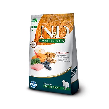 Ração Farmina N&D Ancestral Selection para Cães Adultos de Raças Grandes Sabor Frango 15 kg