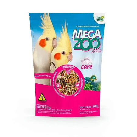 Ração Megazoo Mix para Agapornis e Calopsitas 300g