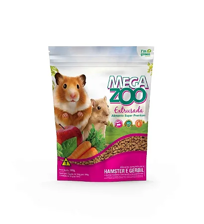 Ração Extrusada Megazoo para Hamster e Gerbil  300g