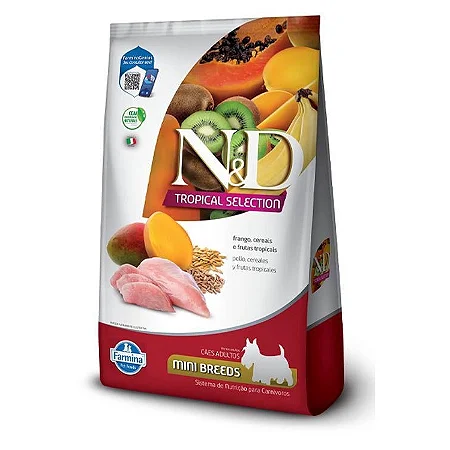 Ração Farmina ND Tropical Selection Frango, Cereais e Frutas