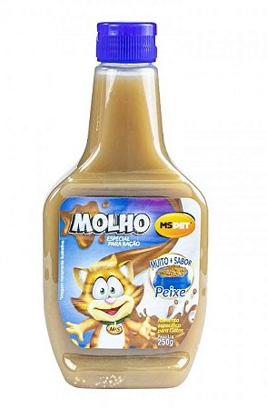 Molho Especial para Rações de Gatos Sabor Peixe 250g