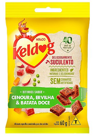 Bifinho Keldog Mini Cenoura, Ervilha e Batata Doce 60g