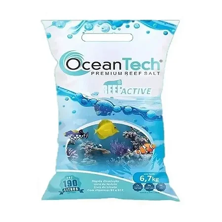 Sal Marinho para Aquário Rápida Dissolução OceanTech Reef Active 6,7 kg