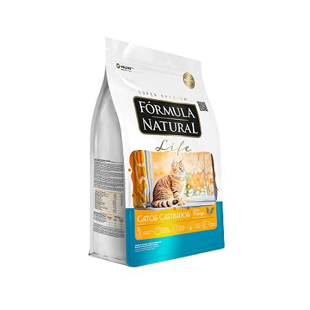Ração Fórmula Natural Life para Gatos Adultos Castrados Sabor Frango 7Kg
