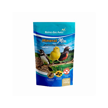 Ração Reino das Aves Mineral Gold Mix para Pássaros 500g