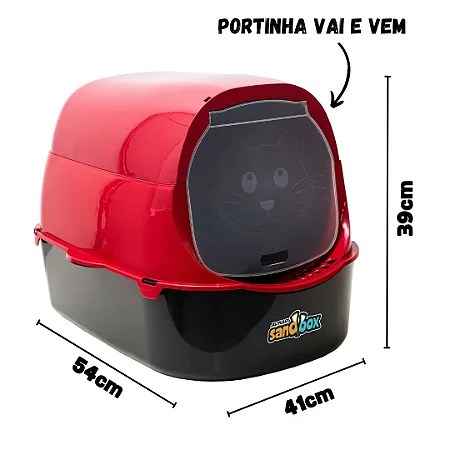 Caixa de Areia Banheiro Grande Sandbox Fechada para Gatos