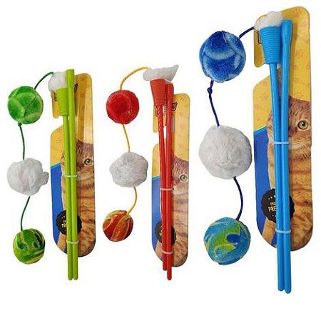 Brinquedo Cat Varinha Wool