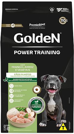 Ração Golden Power Training Cães Filhotes Frango E Arroz 15 Kg
