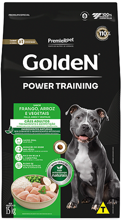 Ração Golden Power Training Cães Adultos Frango E Arroz 15 Kg