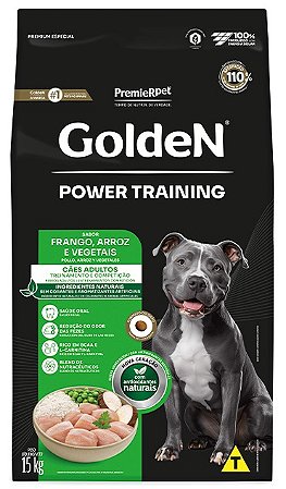 Ração Golden Power Training Cães Adultos Frango E Arroz 15 Kg