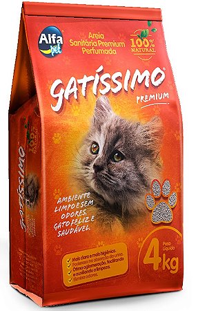 Areia Higiênica Gatíssimo para Gatos Perfumada
