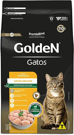 Ração Golden Gatos Adultos Sabor Frango