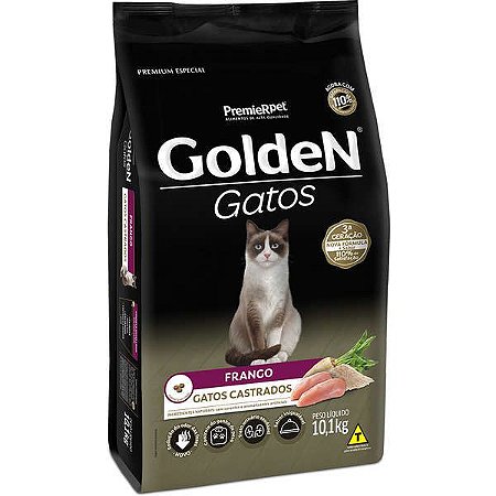 Ração Golden Gatos Castrados Sabor Frango