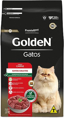 Ração Golden Gatos Adultos Sabor Carne