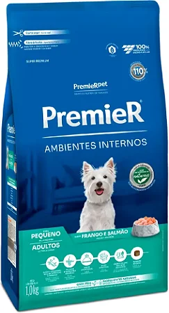 Ração Premier Pet Ambientes Internos Cães Adultos Frango E Salmão