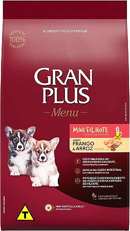 Ração Gran Plus Menu Raças Pequenas Frango e Arroz para Cães Filhotes