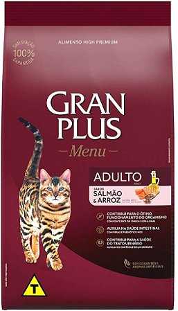 Ração Gran Plus Menu Salmão e Arroz para Gatos Adultos