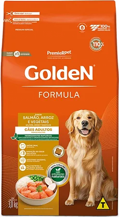 Ração Golden Formula Cães Adultos Salmão e Arroz