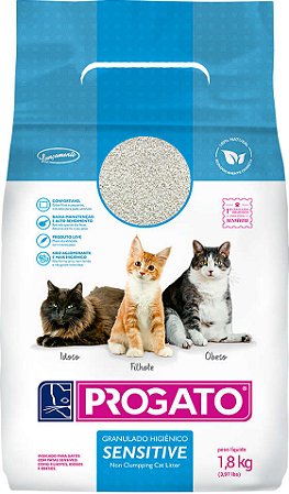 Areia Higiênica Progato para Gatos Sensitive 1,8 Kg