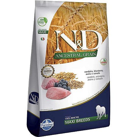 Ração Farmina ND Ancestral Grain Cordeiro Cães Adultos Raças Grandes