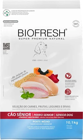 Ração Biofresh Super Premium Cães Sênior de Raças Médias