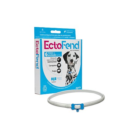 Coleira Antiparasitas EctoFend Zoetis Azul para Cães Tam. G