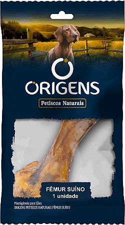 Petisco Natural Origens Fêmur Suino para Cães