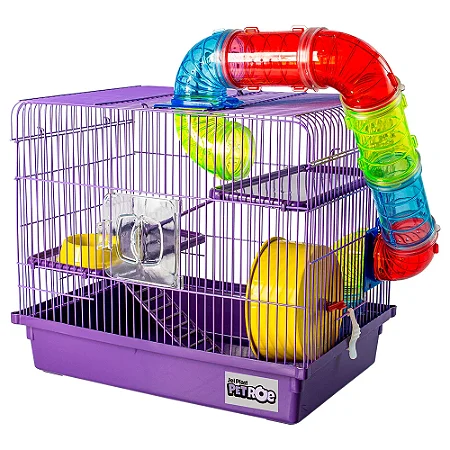 Gaiola Hamster Tubo Luxo Slim Lilás
