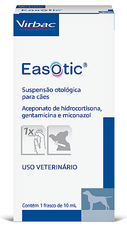 Solução Easotic Virbac de Tratamento Otológico 10 mL