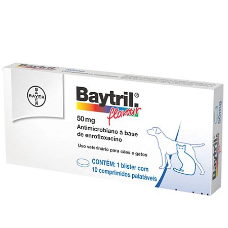 Baytril Flavour 50mg - 10 Comprimidos