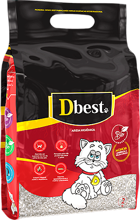 Areia Higiênica Dbest Bio Grossa 2kg Biodegradável