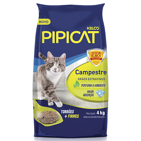 Areia Sanitária Kelco Pipicat Campestre 4 Kg