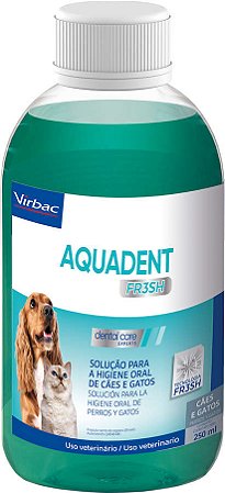 Solução para Higiene Oral Virbac Aquadent Fr3sh para Cães e Gatos 250 ml