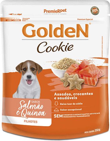 Biscoito Golden Cookie Salmão e Quinoa para Cães Filhotes 350g