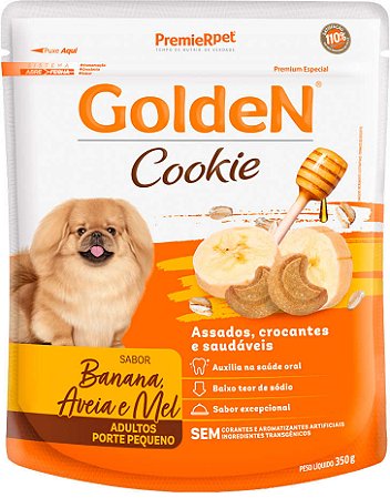Biscoito Golden Cookie Banana Aveia e Mel para Cães Adultos 350g