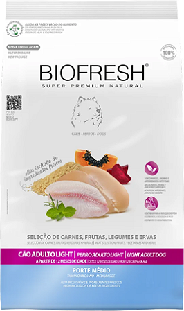 Ração Biofresh Super Premium Light Cães de Raças Médias